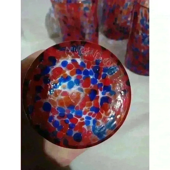 Murano Drinking Glasses Set Of 4 signed - Picture 1 of 7